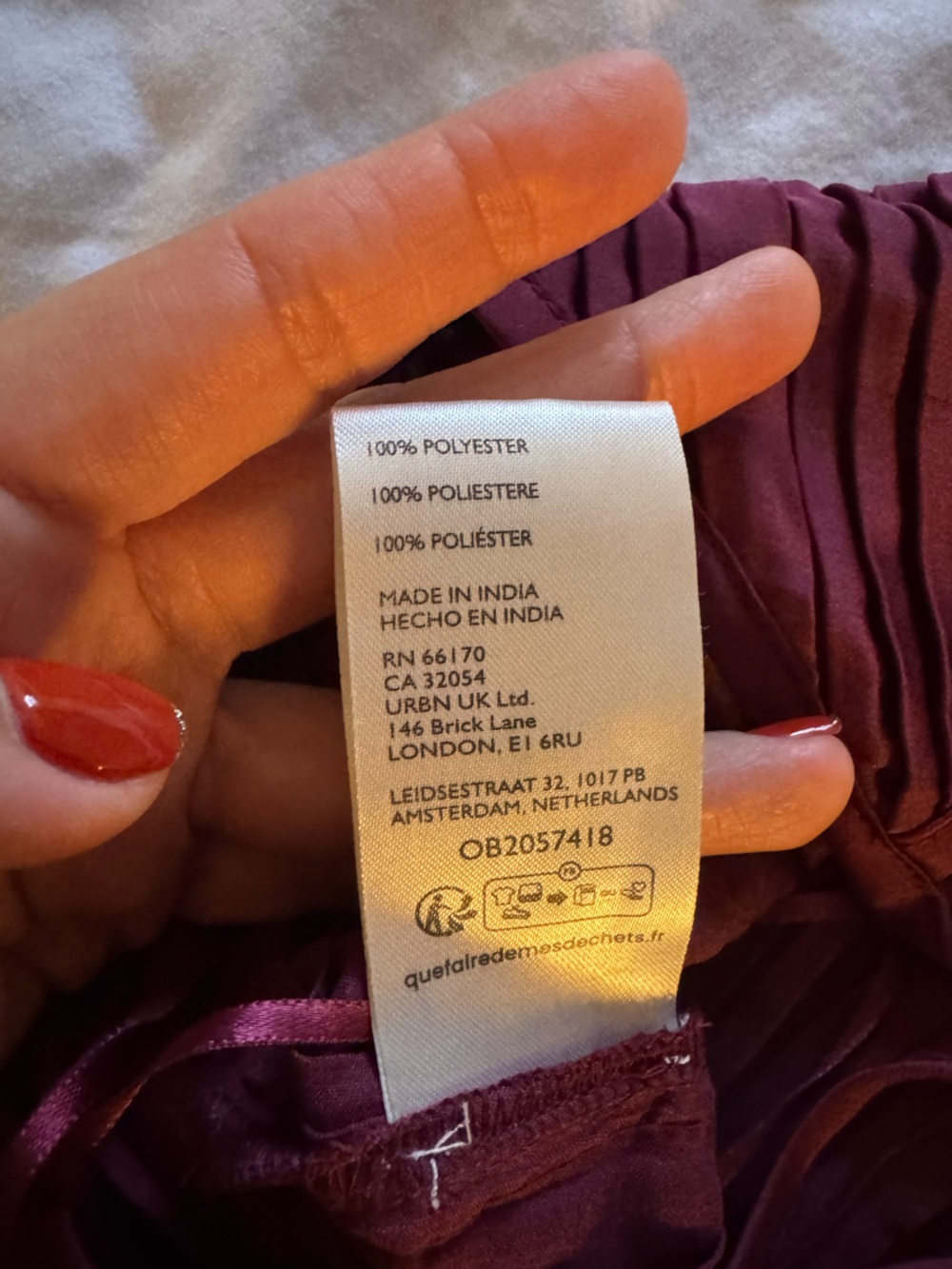 Anthro Pleated Wine Jumpsuit Wide Leg Strappy Size S NWT - Picture 7 of 7